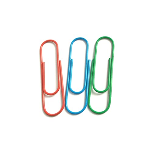 OSALADI 40 Stück Bunte Büroklammern Jumbo Metallbeschichtete Clips für Dokumente Farbige Papierhalter für Büro und Schule Zufällige Farben Zufällige Farbe von OSALADI