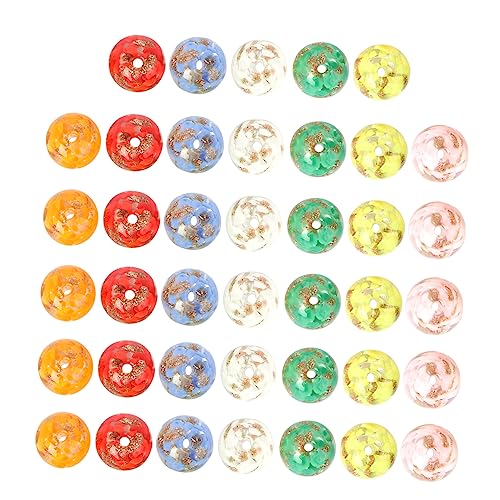 OSALADI 40 Stück Bunte Glasperlen DIY Handwerksperlen für Schmuckherstellung Runde Spacer Beads für Armbänder und Kreative Bastelprojekte OSALADI 40 Stück Bunte Glasperlen DIY Handwerksperlen für Schmuckherstellung Runde Spacer Beads für Armbänder und Kreative Bastelprojekte von OSALADI