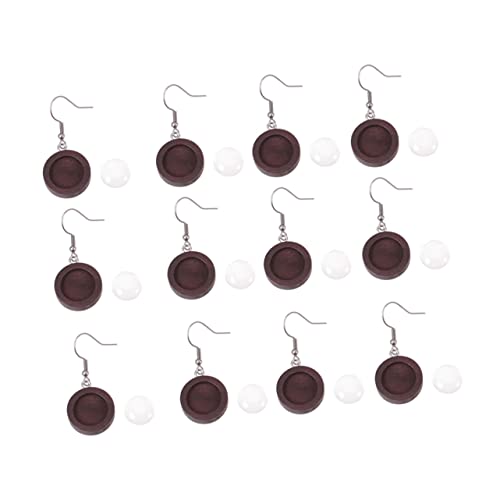 OSALADI 40 Stück DIY Ohrhaken Zubehör Holz Ohrstecker und Rundbasis für Schmuckbasteln Dunkelbraun für Ohrringe und Schmuckherstellung OSALADI 40 Stück DIY Ohrhaken Zubehör Holz Ohrstecker und Rundbasis für Schmuckbasteln Dunkelbraun für Ohrringe und Schmuckherstellung von OSALADI