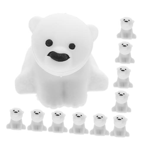 OSALADI 40 Stück Eisbär-radiergummi Tragen Karikatur Löschbar Radiergummis Tiere Party Schule Sortiert Mini-bär-radiergummis Plüsch Radiergummi Tiere Groß Polar- Weiß von OSALADI