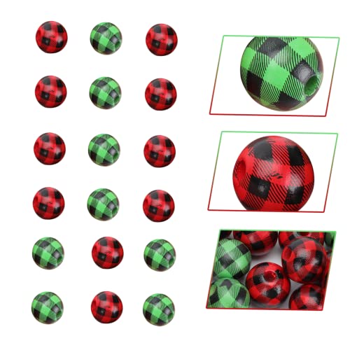 OSALADI 40 Stück Kariert Bedruckte Holzperlen Bunte Holz Spacer Beads in Rot und Grün DIY Holzperlen für Schmuckherstellung Anhänger Armbänder Halsketten und Wohn Dekoration OSALADI 40 Stück Kariert Bedruckte Holzperlen Bunte Holz Spacer Beads in Rot und Grün DIY Holzperlen für Schmuckherstellung Anhänger Armbänder Halsketten und Wohn Dekoration von OSALADI