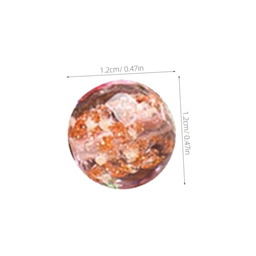 OSALADI 40 Stück Leuchtende Glasperlen Bunte Lampwork Kugelperlen mit Langlebige DIY Schmuckperlen für Armbänder Bastelperlen Leuchtende Spacer Perlen für Handwerk von OSALADI