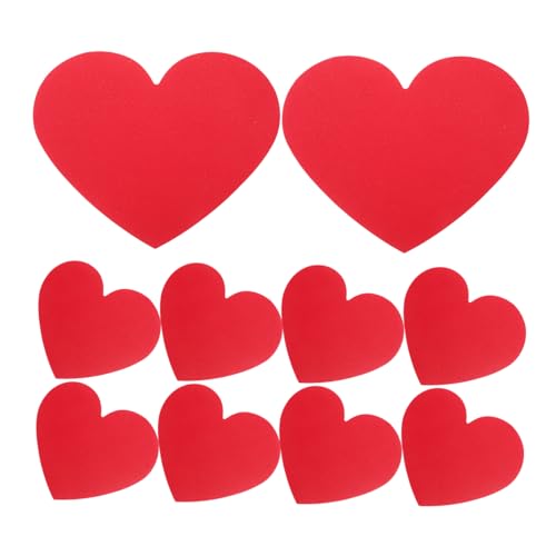 OSALADI 40 Stück Liebeskarte Karte in Herzform Herz Karte Herzen Willkommen Party Gruß Valentinstag Karten Hochzeit Hausgemacht Ausschnitte Geformt Herzförmige Notizkarten Papier Rot von OSALADI