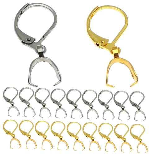 OSALADI 40 Stück Teiliges Edelstahl Ohrhaken mit Anhänger Verschlüssen in Stahl Goldfarbe Langlebige Schmuckverbinder für DIY Ohrringe und Bastelprojekte Geeignet für Ohrlöcher und OSALADI 40 Stück Teiliges Edelstahl Ohrhaken mit Anhänger Verschlüssen in Stahl Goldfarbe Langlebige Schmuckverbinder für DIY Ohrringe und Bastelprojekte Geeignet für Ohrlöcher und von OSALADI