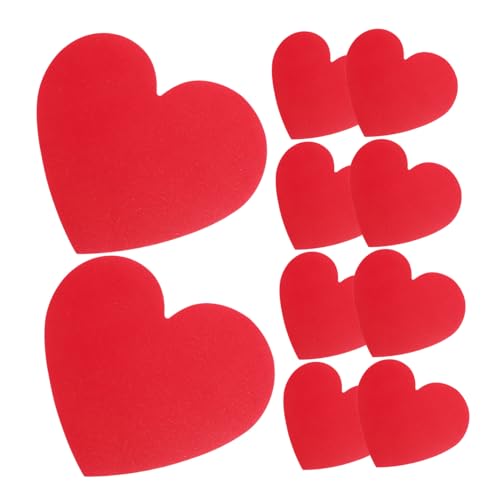 OSALADI 40 Stück Teiliges Herzförmige Notizkarten Rote Doppelseitige Love Heart Cutouts DIY Valentinstag Grußkarten zum Beschriften und Dekorieren für Bastelideen von OSALADI
