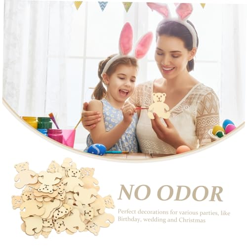 OSALADI 40 Stück Teiliges Holzplättchen Bärform Unbehandelt zum Basteln DIY Holzornamente für Kreative Handarbeiten Sichere Langlebige Holzstücke für Wohnkultur Partydeko und OSALADI 40 Stück Teiliges Holzplättchen Bärform Unbehandelt zum Basteln DIY Holzornamente für Kreative Handarbeiten Sichere Langlebige Holzstücke für Wohnkultur Partydeko und von OSALADI
