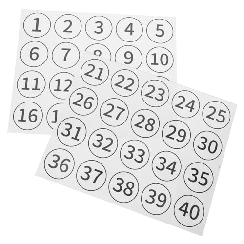 OSALADI 40 Stück Teiliges Selbstklebende Runde Nummernaufkleber aus Robustem PVC Transparente Zahlenetiketten für Lagerung Organisation und Beschriftung von Boxen und Behältern OSALADI 40 Stück Teiliges Selbstklebende Runde Nummernaufkleber aus Robustem PVC Transparente Zahlenetiketten für Lagerung Organisation und Beschriftung von Boxen und Behältern von OSALADI