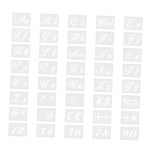 OSALADI 40 Stück Teiliges Set Wiederverwendbarer Alphabet Schablonen für Kreative Malprojekte für Wandgestaltungen Diy Kunst und Kindererziehung Hergestellt Langlebigem Pet Material Leicht von OSALADI