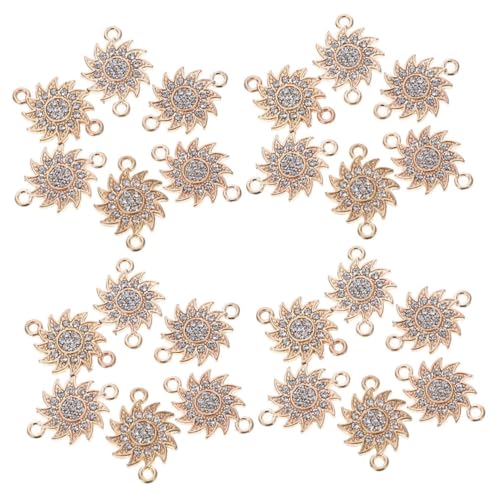 OSALADI 40 Stück Teiliges Sonnenblumen Schmuckanhänger aus Goldfarbenem mit Funkelnden Strasssteinen Langlebige DIY Connectoren für Halsketten Armbänder und Schlüsselanhänger OSALADI 40 Stück Teiliges Sonnenblumen Schmuckanhänger aus Goldfarbenem mit Funkelnden Strasssteinen Langlebige DIY Connectoren für Halsketten Armbänder und Schlüsselanhänger von OSALADI