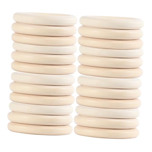 OSALADI 40 Stück Unlackierte Holzringe Unfertige Holzkreise für DIY Bastelprojekte Makramee Bastelringe und Schmuckherstellung Holzringe für Heimdekoration und Kinderhandwerk OSALADI 40 Stück Unlackierte Holzringe Unfertige Holzkreise für DIY Bastelprojekte Makramee Bastelringe und Schmuckherstellung Holzringe für Heimdekoration und Kinderhandwerk von OSALADI