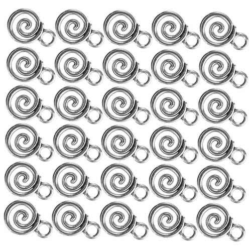 OSALADI 40 Stück Wirbelanhänger Antik Silber für DIY Schmuckherstellung Hochwertige Charms für Armbänder und Ohrringe für Kreative Projekte und Designs OSALADI 40 Stück Wirbelanhänger Antik Silber für DIY Schmuckherstellung Hochwertige Charms für Armbänder und Ohrringe für Kreative Projekte und Designs von OSALADI