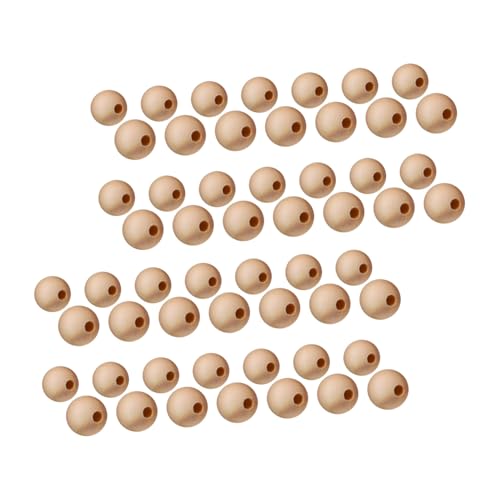 OSALADI 400 Stück Holzperlen Rund mit Naturbelassen für DIY Schmuckherstellung Armbänder Weihnachtsdeko Vielseitig Einsetzbar Bastelperlen für Kreative Handarbeiten von OSALADI