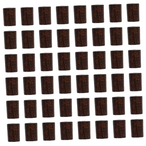 OSALADI 400 Stück Holzperlen Zylindrische Abstandshalter Perlen Tiefes Kaffee DIY Schmuckherstellung Armband Halskette Zubehör Vintage Stil Natürliches Holz von OSALADI