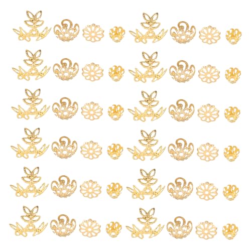 OSALADI 400 Stück Perlenhut Ohrringherstellung aus Perlenkappen Ende Basteln Inhaber Perlenkappen für die Schmuckherstellung Blumen-Endkappenperlen Zierkappen Eisen Golden OSALADI 400 Stück Perlenhut Ohrringherstellung aus Perlenkappen Ende Basteln Inhaber Perlenkappen für die Schmuckherstellung Blumen-Endkappenperlen Zierkappen Eisen Golden von OSALADI