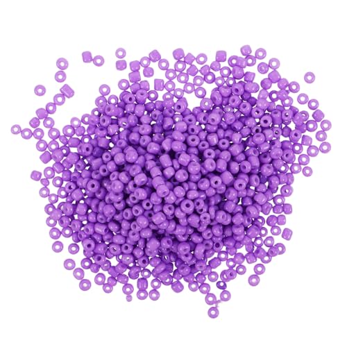 OSALADI 4000 Stücke Kreuzstichperlen Abstandshalter Halskette klein runden glasperlen runde perlen schmuck Armbandherstellungsset für Mädchen Spacer Perlen Raumperlen Violet von OSALADI