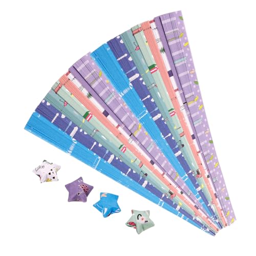 OSALADI 408 Stück Origami -Material Papierstreifen zum Basteln Sternpapierstreifen Papierstreifen zum Sternfalten Streifen aus Papiersternen kleines Origami-Papier OSALADI 408 Stück Origami -Material Papierstreifen zum Basteln Sternpapierstreifen Papierstreifen zum Sternfalten Streifen aus Papiersternen kleines Origami-Papier von OSALADI