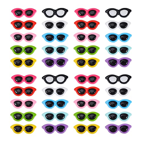 OSALADI 40Stücke Harz Sonnenbrille für DIY Schmuck Telefonhüllen Scrapbooking Bunten Farben für Kreative Bastelprojekte und Haarschmuck OSALADI 40Stücke Harz Sonnenbrille für DIY Schmuck Telefonhüllen Scrapbooking Bunten Farben für Kreative Bastelprojekte und Haarschmuck von OSALADI