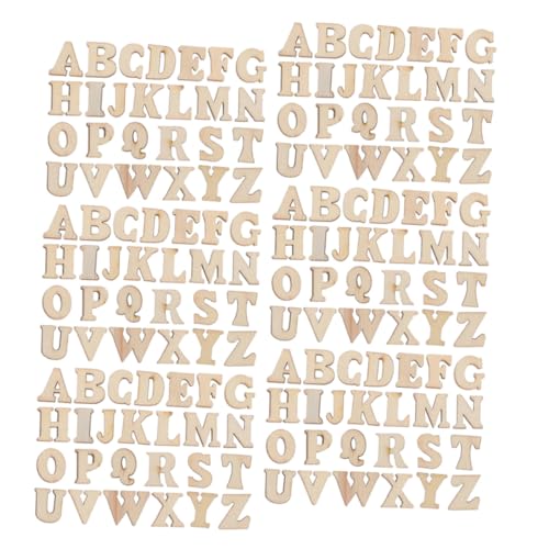OSALADI 416 Stück Unlackierte Holzbuchstaben Alphabet Holz Craft Letters für DIY Bastelprojekte Vintage Holz Zahlen zum Bemalen Kreative Familienaktivitäten Dekoration von OSALADI