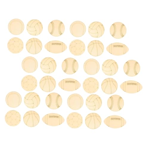 OSALADI 42 Stück Teiliges Diy Holz Ausschnitt für Sportbälle Fußball Volleyball Basketball Tennis Baseball Rugby Holzscheiben zum Basteln und Dekorieren für Kreative Projekte OSALADI 42 Stück Teiliges Diy Holz Ausschnitt für Sportbälle Fußball Volleyball Basketball Tennis Baseball Rugby Holzscheiben zum Basteln und Dekorieren für Kreative Projekte von OSALADI