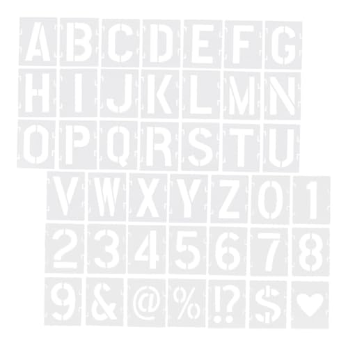 OSALADI 42 Stück Vorlage Für Buchstaben Schablonen Sprühen Kleine Buchstabenschablone Große Buchstabenschablonen Buchstabenschablone Zum Malen Buchstabensymbol-schablonen Das Haustier Weiß von OSALADI