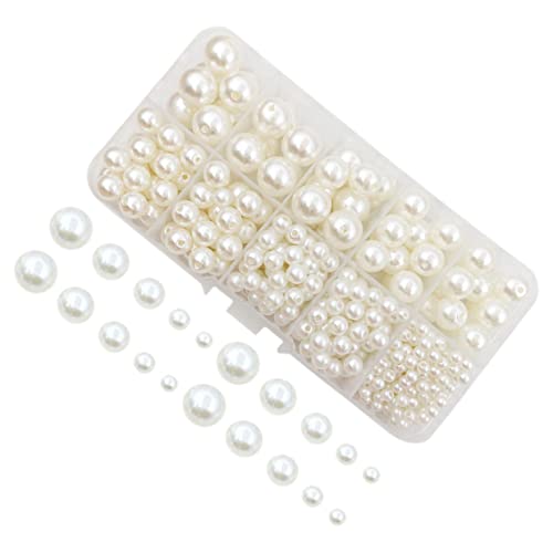 OSALADI 440 Stück Teiliges Perlen für Schmuckherstellung Kleine Weiße Abs Perlen mit Glänzendem Finish Robust und Leicht für Armbänder Halsketten und Kreative DIY Bastelprojekte OSALADI 440 Stück Teiliges Perlen für Schmuckherstellung Kleine Weiße Abs Perlen mit Glänzendem Finish Robust und Leicht für Armbänder Halsketten und Kreative DIY Bastelprojekte von OSALADI