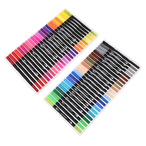 OSALADI 48 Stück Dual Tip Filzstifte Wasserbasierte Marker für Künstler Buntstifte für Zeichnen und Ausmalen für Journaling Skizzieren Doodling und Projekte OSALADI 48 Stück Dual Tip Filzstifte Wasserbasierte Marker für Künstler Buntstifte für Zeichnen und Ausmalen für Journaling Skizzieren Doodling und Projekte von OSALADI