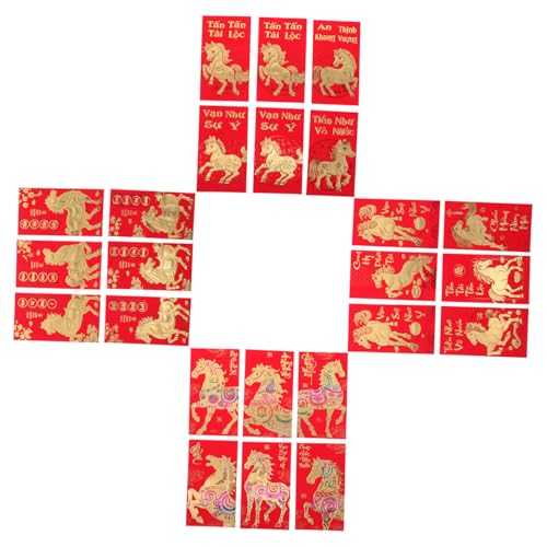 OSALADI 48 Stück Rote Umschläge Pferdejahr Vietnamesische Glücksbringer Umschläge für Lunar Year mit Tierkreiszeichen für Frühlingsfest Feierlichkeiten OSALADI 48 Stück Rote Umschläge Pferdejahr Vietnamesische Glücksbringer Umschläge für Lunar Year mit Tierkreiszeichen für Frühlingsfest Feierlichkeiten von OSALADI