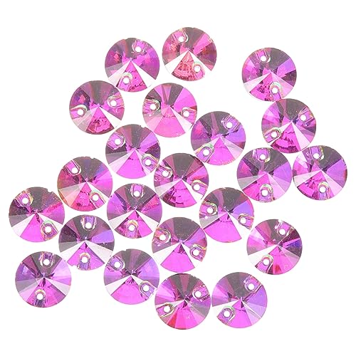 OSALADI 48 Stück Teiliges Runder Strasssteine zum Aufnähen Bunte Diy Nähsteine für Kleidung Hochzeitskleider und Bastelmaterialien Langlebige Glänzende Schmuck Applikationen von OSALADI