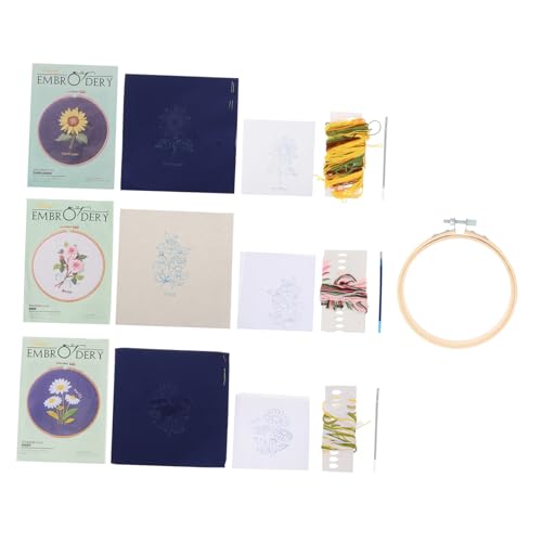OSALADI 4Er-Packung Diy Stickerei Materialien für Anfänger Stickrahmen Fäden Nadeln und Anleitungen für Kreative Projekte für und Dekorationen OSALADI 4Er-Packung Diy Stickerei Materialien für Anfänger Stickrahmen Fäden Nadeln und Anleitungen für Kreative Projekte für und Dekorationen von OSALADI
