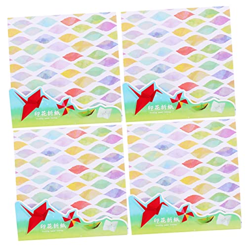 OSALADI 4Er-Packung Origami Set Pack Wasserfarbenmuster Papier für Bastelprojekte Kinderhandwerk Diy und Scrapbooking Farbenfrohe Doppelseitige Faltblätter für Kreative Ideen OSALADI 4Er-Packung Origami Set Pack Wasserfarbenmuster Papier für Bastelprojekte Kinderhandwerk Diy und Scrapbooking Farbenfrohe Doppelseitige Faltblätter für Kreative Ideen von OSALADI