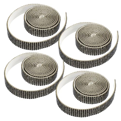 OSALADI 4Rollen DIY Strass Applikation Strass Aufbügel Patch für Brautkleid Gürtel und Dekoration Reihen Langlebig und Vielseitig Einsetzbar von OSALADI