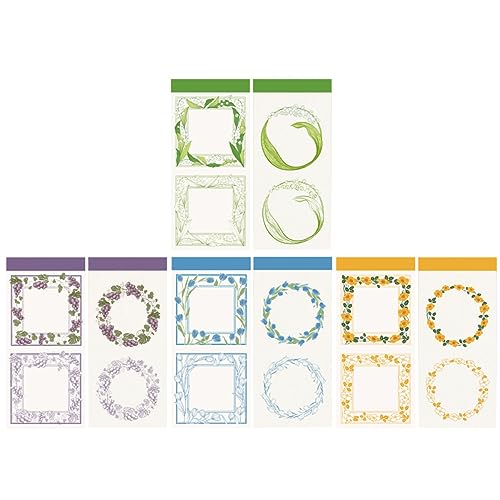 OSALADI 4Sätze Vintage Pflanzen Notizpapier Dekoratives Ästhetisches Papier für Scrapbooking Journaling und DIY Projekte für Grußkarten und Geschenkverpackungen von OSALADI