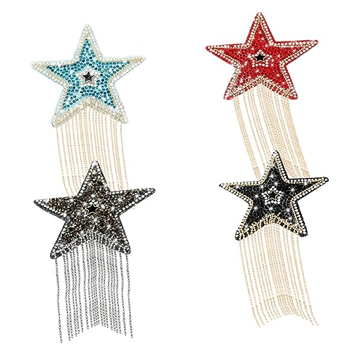 OSALADI 4Stücke Strass Stern Patches mit Quaste für DIY Aufkleber Robustem Material Hitzebeständig für Bastelprojekte und Dekoration OSALADI 4Stücke Strass Stern Patches mit Quaste für DIY Aufkleber Robustem Material Hitzebeständig für Bastelprojekte und Dekoration von OSALADI