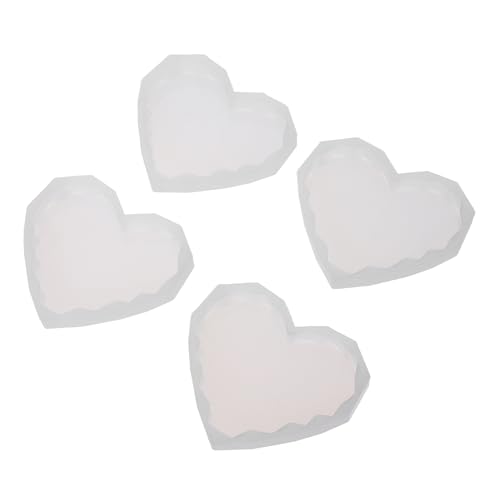 OSALADI 4Stücke Teiliges Kristall Epoxidharz Herzform Silikon Gießformen für DIY Handwerk Lebensmittel Servierplatte Einfach zu Reinigen nicht Klebend für Dekorationen OSALADI 4Stücke Teiliges Kristall Epoxidharz Herzform Silikon Gießformen für DIY Handwerk Lebensmittel Servierplatte Einfach zu Reinigen nicht Klebend für Dekorationen von OSALADI