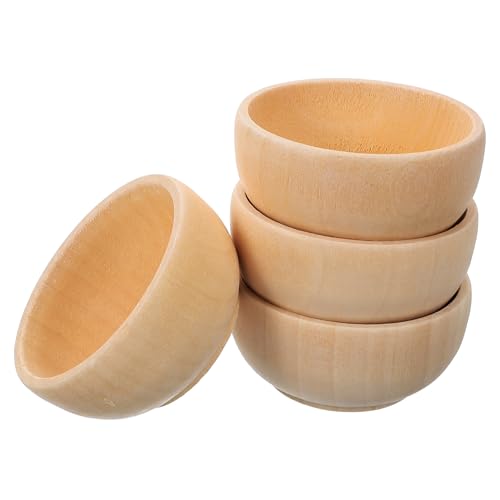 OSALADI 4Stücke Teiliges Set Unvollendete Holzschalen für DIY Holzspielzeug zur Dekoration Natürliche Holzmaterialien Designs für Bastelprojekte und Spielzeugherstellung OSALADI 4Stücke Teiliges Set Unvollendete Holzschalen für DIY Holzspielzeug zur Dekoration Natürliche Holzmaterialien Designs für Bastelprojekte und Spielzeugherstellung von OSALADI
