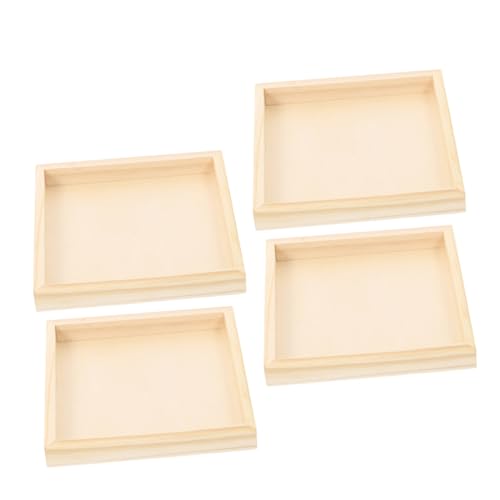 OSALADI 4Stücke Unvollendetes Holztablett für Puzzle Organizer Langlebiges Holz Leicht und Tragbar für Aufbewahrung von Bauklötzen Ordentliche OSALADI 4Stücke Unvollendetes Holztablett für Puzzle Organizer Langlebiges Holz Leicht und Tragbar für Aufbewahrung von Bauklötzen Ordentliche von OSALADI