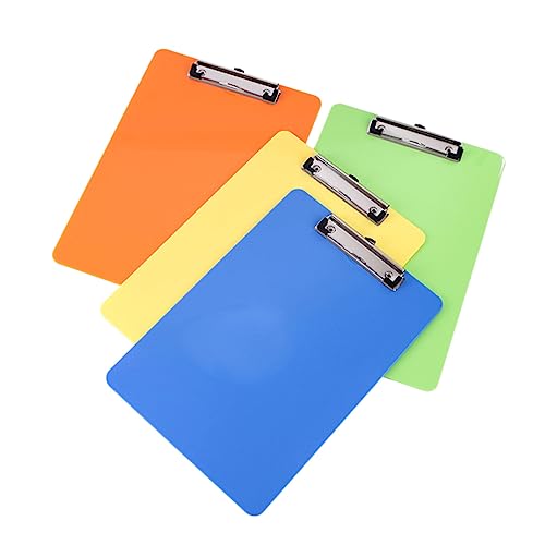 OSALADI 4Stücke Zwischenablage Klemmbrett Clip Board aus Leicht und Langlebig für Büro Schule und Industrie Farbe Zufällig Einfache Handhabung für Notizen von OSALADI