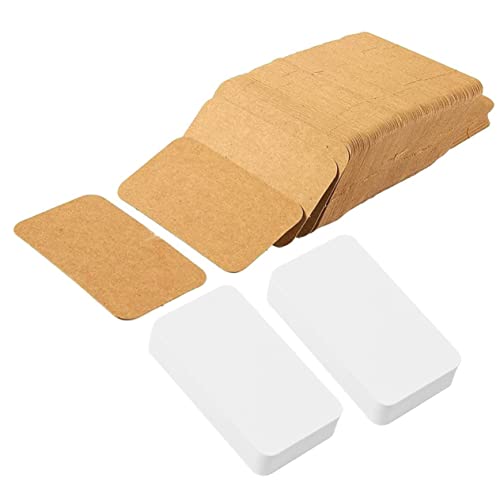 OSALADI 4er-packung Leere Wortkarte Leere Karten Sortiert Klein Kartenvorrat Mini Karten Weiß Schüttgut Visitenkarten Leer Einfache Karten Schmucklos Weißes Papier von OSALADI
