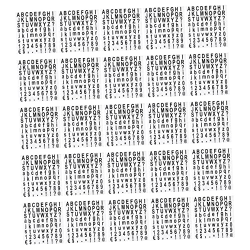 OSALADI 5 Blätter DIY Buchstaben Zahlen Aufkleber Set Selbstklebende Puzzle Sticker für Frühes Lernen Beschriften Geschenkdekoration und Bastelprojekte von OSALADI