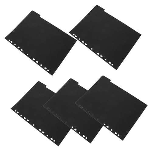 OSALADI 5 Blätter Notizblock-Trennlaschen Markierungen Notizbücher Separator mehrere Aktenordner geteilt Notizbuch-Indexteiler A4-Notizblockteiler abnehmbare Notizbuchteiler Papier Schwarz OSALADI 5 Blätter Notizblock-Trennlaschen Markierungen Notizbücher Separator mehrere Aktenordner geteilt Notizbuch-Indexteiler A4-Notizblockteiler abnehmbare Notizbuchteiler Papier Schwarz von OSALADI