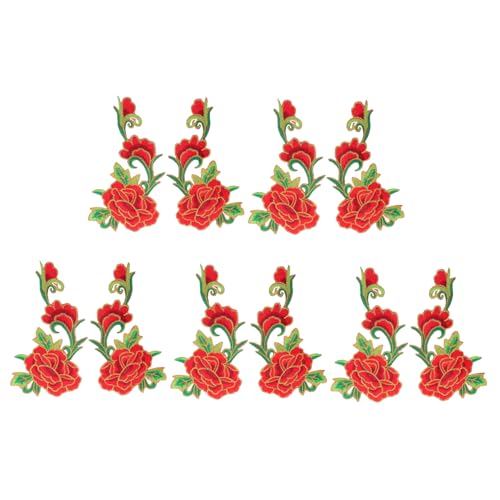 OSALADI 5 Paar Bestickte Rosenblüten Aufnäher zum Aufnähen für Kleidung Jeans Taschen Blüten Applikationen für DIY Reparatur und Dekoration Vielseitige Stoffpatches in Rot OSALADI 5 Paar Bestickte Rosenblüten Aufnäher zum Aufnähen für Kleidung Jeans Taschen Blüten Applikationen für DIY Reparatur und Dekoration Vielseitige Stoffpatches in Rot von OSALADI