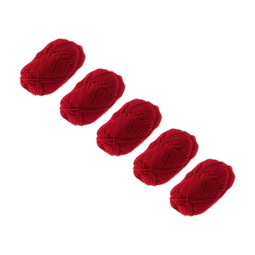OSALADI 5 Rollen Baumwollgarn für DIY Handarbeit Fädige Weiche Hautfreundliche Strick und Häkelwolle Farbintensives Flexibles Garn für Pullover und Kreative Bastelprojekte OSALADI 5 Rollen Baumwollgarn für DIY Handarbeit Fädige Weiche Hautfreundliche Strick und Häkelwolle Farbintensives Flexibles Garn für Pullover und Kreative Bastelprojekte von OSALADI