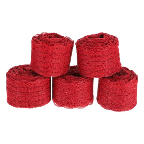 OSALADI 5 Rollen Bunte Spitzenbänder für Dekoration und Diy für Hochzeiten Feiern und Bastelprojekte Strapazierfähigem Polyesterseide OSALADI 5 Rollen Bunte Spitzenbänder für Dekoration und Diy für Hochzeiten Feiern und Bastelprojekte Strapazierfähigem Polyesterseide von OSALADI