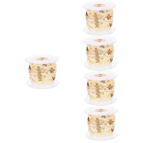 OSALADI 5 Rollen Hochzeitsdekorationsband Dekorativ Dusche Bänder Für Handwerk Braut- Herstellung Groß Hochzeitsdekorationen Stoffbänder Wünschen Party Wickelband Bogen Golden Polyester OSALADI 5 Rollen Hochzeitsdekorationsband Dekorativ Dusche Bänder Für Handwerk Braut- Herstellung Groß Hochzeitsdekorationen Stoffbänder Wünschen Party Wickelband Bogen Golden Polyester von OSALADI