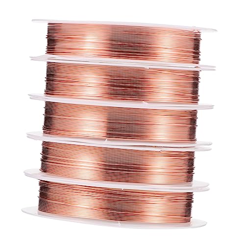 OSALADI 5 Rollen Kupferdraht Diy Handwerksdraht für Schmuckherstellung und Bastelarbeiten Rotkupferne Flexibilität für Ohrringe und Kreative Projekte OSALADI 5 Rollen Kupferdraht Diy Handwerksdraht für Schmuckherstellung und Bastelarbeiten Rotkupferne Flexibilität für Ohrringe und Kreative Projekte von OSALADI