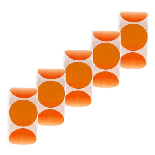 OSALADI 5 Rollen Selbstklebende Runde Aufkleber Blanko DIY Etiketten aus Beschichtetem Papier für Handgemachte Projekte Sichere Haftung Glatte Beschriftungsfläche Vielseitig für OSALADI 5 Rollen Selbstklebende Runde Aufkleber Blanko DIY Etiketten aus Beschichtetem Papier für Handgemachte Projekte Sichere Haftung Glatte Beschriftungsfläche Vielseitig für von OSALADI