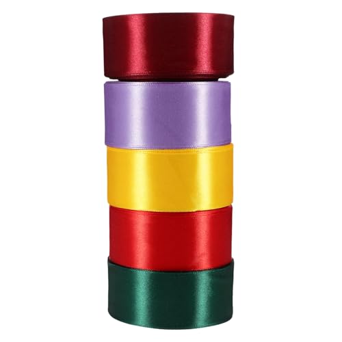 OSALADI 5 Rollen Stuhl Rücken -Gurtband schmücken bunt groß gerollt Bänder zum Verpacken farbiges Band Bulk-Band Geschenkband zum Geburtstag Blumenverpackungsbänder Banddekor Polyester OSALADI 5 Rollen Stuhl Rücken -Gurtband schmücken bunt groß gerollt Bänder zum Verpacken farbiges Band Bulk-Band Geschenkband zum Geburtstag Blumenverpackungsbänder Banddekor Polyester von OSALADI