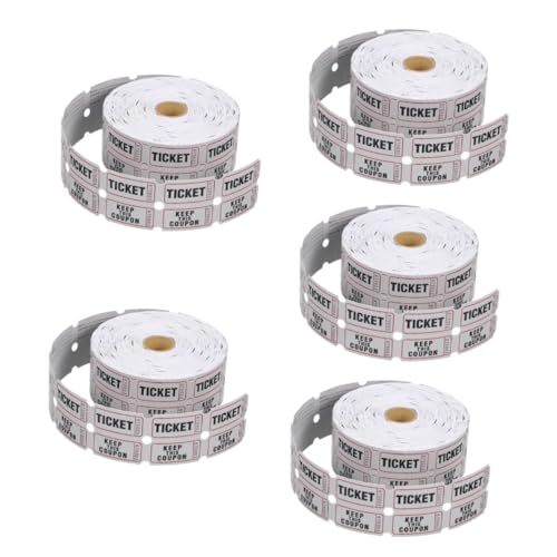 OSALADI 5 Rollen Tickets Verlosen Gewinnspielkarten Coupon Etikett Verlosung Von Losen Für Die Tombola Eintrittskarten Für Veranstaltungen Hellgrau Beschichtetes Papier OSALADI 5 Rollen Tickets Verlosen Gewinnspielkarten Coupon Etikett Verlosung Von Losen Für Die Tombola Eintrittskarten Für Veranstaltungen Hellgrau Beschichtetes Papier von OSALADI