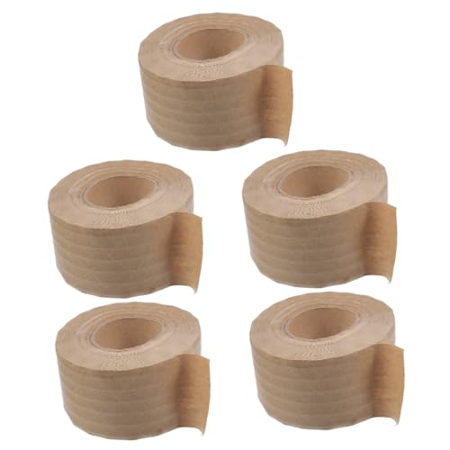 OSALADI 5 Rollen Wasseraktiviertes Kraft Klebeband Hochleistungs Papierpaketband für Versand für Diy und Kartonversiegelung OSALADI 5 Rollen Wasseraktiviertes Kraft Klebeband Hochleistungs Papierpaketband für Versand für Diy und Kartonversiegelung von OSALADI