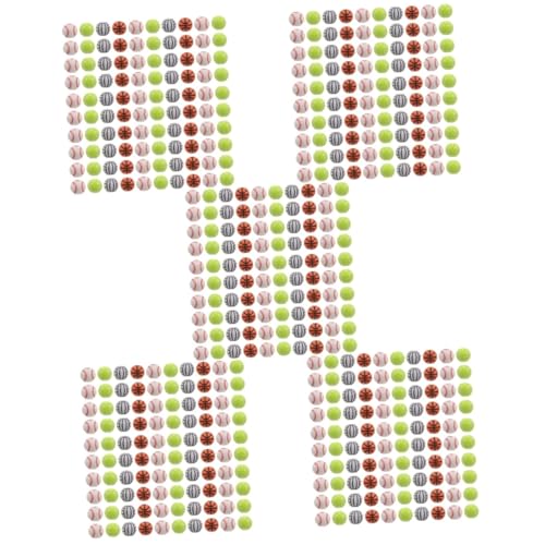 OSALADI 5 Sätze Acrylperlen Diy Bastelperlen Für Armbänder Und Schmuck Vielseitige Dekorationsperlen Für Projekte Tennis Basketball Baseball Volleyball 200 Stück * 5 von OSALADI